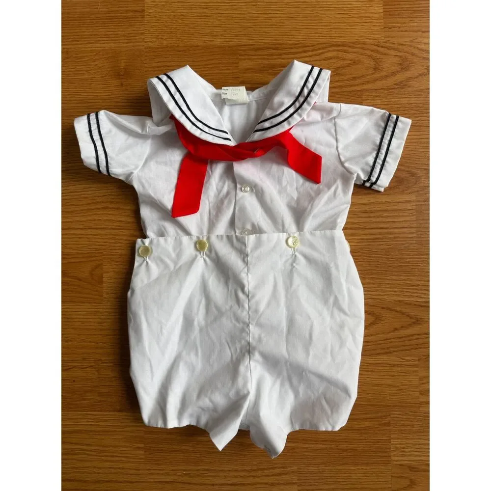 Vintage Baby Sailor Outfit Size 12 Months